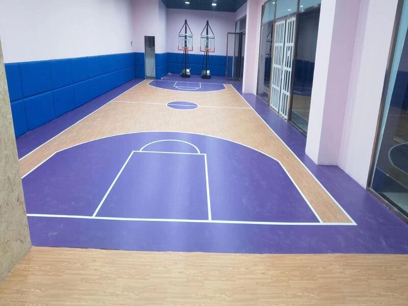 Anti static ESD vinyl sheet flooring installed in a cleanroom manufacturing facility